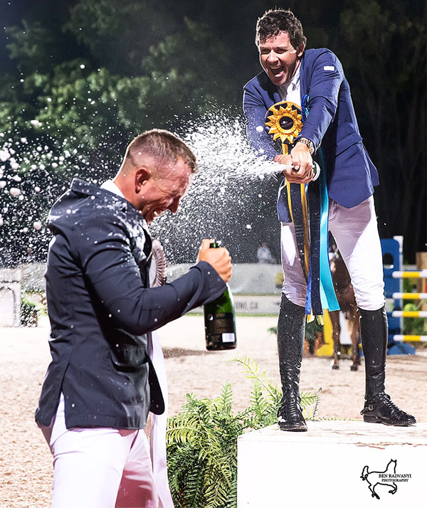 Angelstone triple crown Podium Champagne Shower - Keean White & Conor Swail